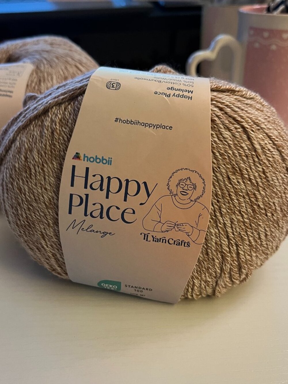 HOBBII Happy Place Melange Yarn #29 Cocoa - 2 balls
